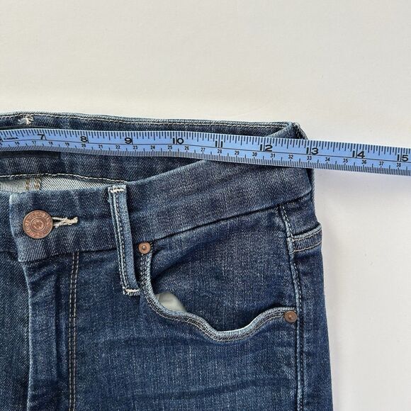 MOTHER Jeans Size 25 The Looker Crop Jeans Switch It Up Blue Denim Stretch - Picture 9 of 13